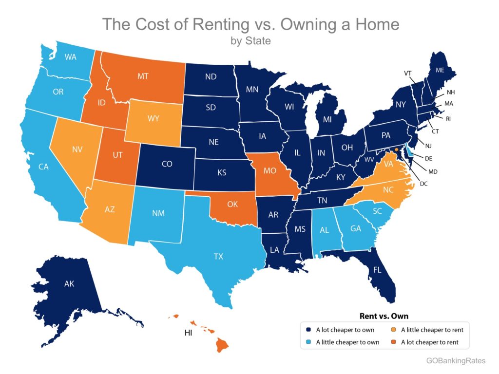 cost of rent map Bluefire Mortgage